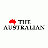 Logo of The Australian, featuring a red silhouette of the Australian continent with black text.