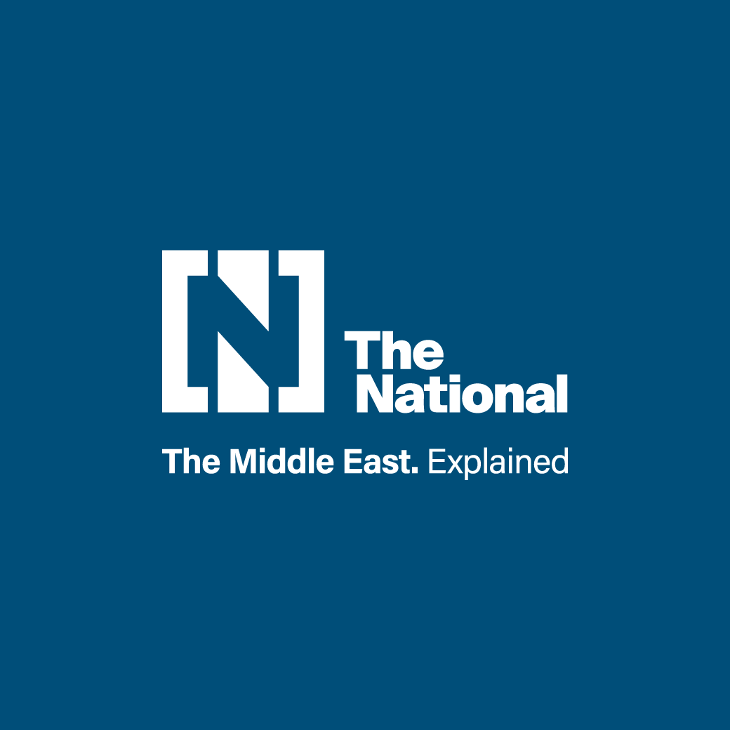 Logo of The National with the subtitle "The Middle East. Explained" on a blue background.
